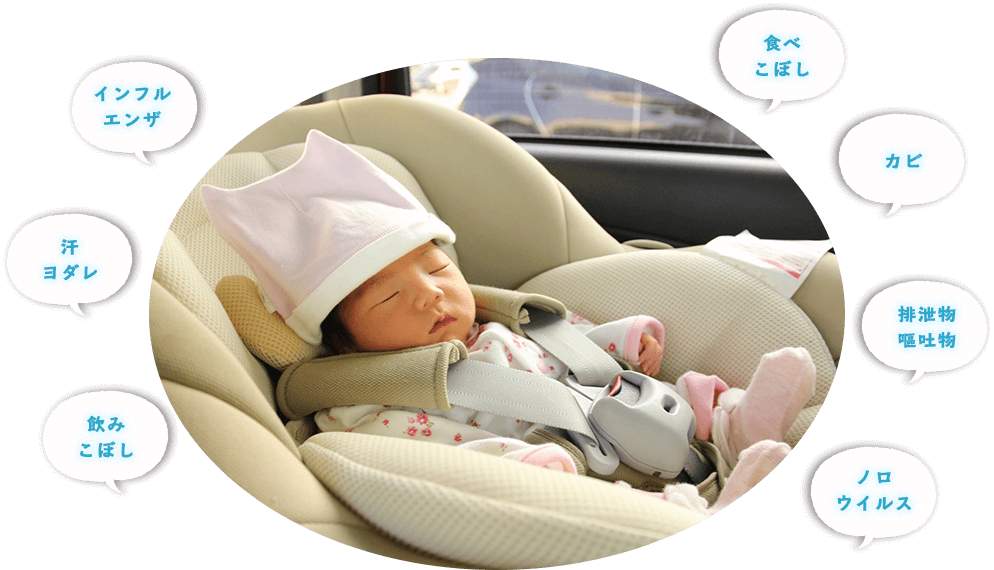 あなたのチャイルドシートは清潔ですか？